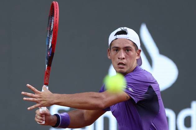 24th February 2024: Jockey Club, Brasileiro, Brazil: Rio Open Tennis tournament, semi-finals; Sebastian Baez (ARG) versus Francisco Cerundolo (ARG)  ActionPlus12611891 DanielxCasteloxBranco