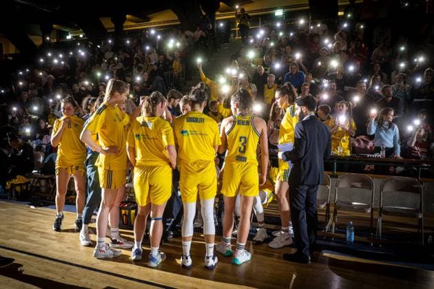 Basketball Berlin 24.02.2024 Saison 2023 2024 1. Bundesliga DBBL Alba Berlin - Saarlouis Royals Team Alba