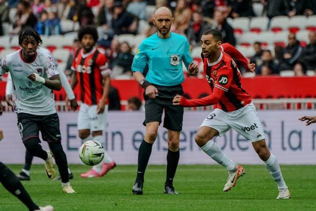 Alexis Claude Maurice (OGC Nice) FOOTBALL : OGC Nice vs Clermont Foot 63 - Ligue 1 Uber Eats - Nice - 25 02 2024 NorbertScanella Panoramic 