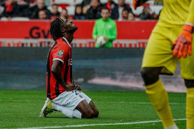 Evann Guesssand (OGC Nice) FOOTBALL : OGC Nice vs Clermont Foot 63 - Ligue 1 Uber Eats - Nice - 25 02 2024 NorbertScanella Panoramic 