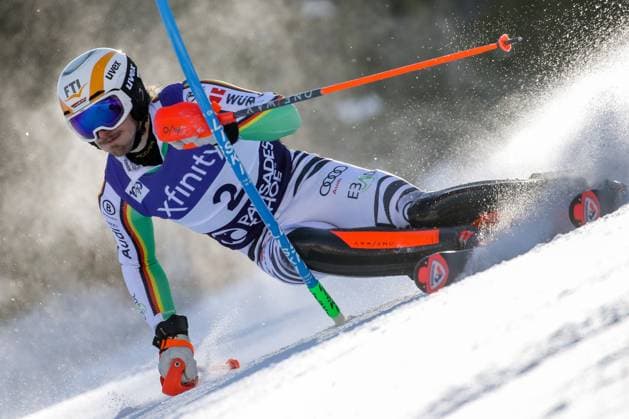 Bilder des Jahres 2024, Sport 02 Februar Sport Themen der Woche KW08 Sport Bilder des Tages ALPINE SKIING - FIS WC Palisades Tahoe PALISADES TAHOE,CALIFORNIA,USA,25.FEB.24 - ALPINE SKIING - FIS World Cup, slalom, men. Image shows Linus Strasser (GER).  GEPAxpictures xMaticxKlansek