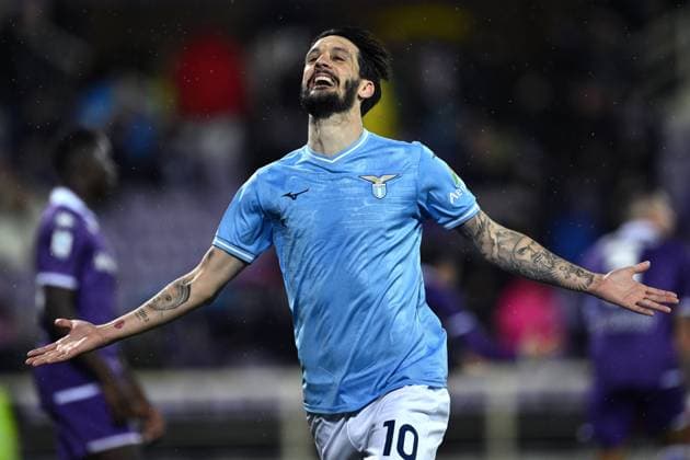 Sport Themen der Woche KW09 Sport Bilder des Tages Mg Firenze 26 02 2024 - campionato di calcio serie A Fiorentina-Lazio foto Matteo Gribaudi Image nella foto: esultanza gol Luis Alberto 