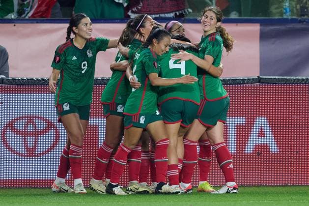 RECORD DATE NOT STATED Concacaf W Gold Cup 2024 United States vs Mexico Lizbeth Ovalle celebrates her goal 0-1 of Mexico during the Group stage, Group A match between United States (USA) and Mexico (Mexico national team, Nationalteam as part of the Concacaf Womens Gold Cup 2024, at Dignity Health Sports Park Stadium on February 26, 2024 in Carson California, United States. CARSON LOS ANGELES CALIFORNIA UNITED STATES  Copyright: xDavidxLeahx 20240226220930_CWGC_2024_GA_USA_MEX_OVALLE129