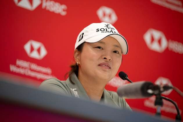 (240227) -- SINGAPORE, Feb. 27, 2024 -- Ko Jin Young of South Korea attends the HSBC Women s World Championship, WM, Weltmeisterschaft pre-tournament press conference, PK, Pressekonferenz held at the Singapore s Sentosa Golf Club on Feb. 27, 2024. (Photo by Xinhua) (SP)SINGAPORE-GOLF-WOMEN S WORLD CHAMPIONSHIP-PRESS CONFERENCE ThenxChihxWey 