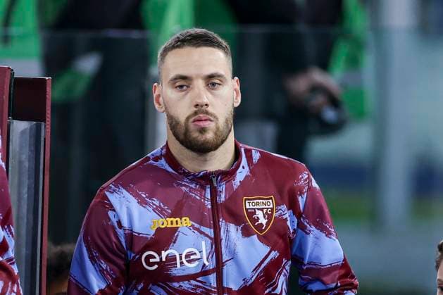 Italy: Serie a football match AS Roma vs Fiorentina Torino s Croatian midfielder Nikola Vlasic looks during the Serie A football match between AS Roma vs Torino at the Olimpico Stadium in Rome, Italy on February 26, 2024. ABPH6717 Copyright: xAntonioxBalascox