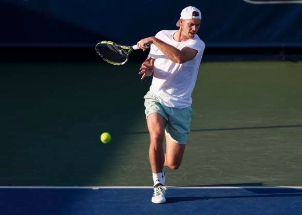 Maximilian Marterer (GER), Dubai Duty Free Tennis Championships, Dubai, U.A.E. Tennis - Dubai Tennis Championships 2024 - ATP, Tennis Herren - Dubai Duty Free Tennis Stadium - Dubai - - United Arab Emirates - 27 February 2024. Copyright: xJuergenxHasenkopfx
