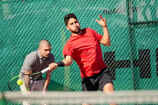 Faro - February 27 2024, 33 FARO FUTURE PORTUGAL 3, ITF World Tennis Tour M25, Prize Money $25,000, hard surface. Altug Celikbilek (TUR) during Round 1 match between Altug Celikbilek (TUR) and Jacopo Berrettini (ITA) Copyright: xNunoxPiresxVelosox