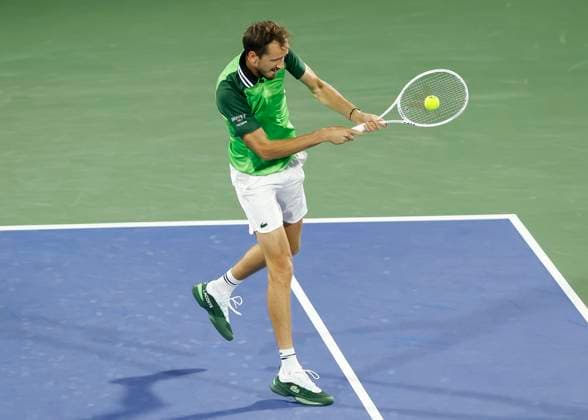 Daniil Medvedev, Dubai Duty Free Tennis Championships, Dubai, U.A.E. Tennis - Dubai Tennis Championships 2024 - ATP, Tennis Herren - Dubai Duty Free Tennis Stadium - Dubai - - United Arab Emirates - 27 February 2024. Copyright: xJuergenxHasenkopfx