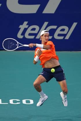 (240228) -- ACAPULCO, Feb. 28, 2024 -- Terence Atmane of France hits a return during the men s singles first round match against Dominik Koepfer of Germany at the 2024 ATP, Tennis Herren Mexican Open tennis tournament in Acapulco, Mexico, Feb. 27, 2024. ) (SP)MEXICO-ACAPULCO-TENNIS-ATP-MEXICAN OPEN LixMengxin 