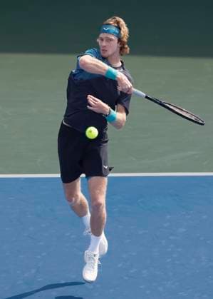 Andrey Rublev, Dubai Duty Free Tennis Championships, Dubai, U.A.E. Tennis - Dubai Tennis Championships 2024 - ATP, Tennis Herren - Dubai Duty Free Tennis Stadium - Dubai - - United Arab Emirates - 28 February 2024. Copyright: xJuergenxHasenkopfx