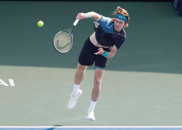 Andrey Rublev, Dubai Duty Free Tennis Championships, Dubai, U.A.E. Tennis - Dubai Tennis Championships 2024 - ATP, Tennis Herren - Dubai Duty Free Tennis Stadium - Dubai - - United Arab Emirates - 28 February 2024. Copyright: xJuergenxHasenkopfx