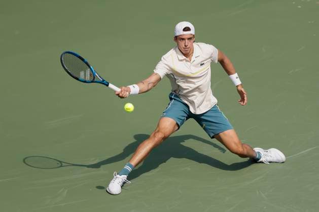 Arthur Cazaux (FRA), Dubai Duty Free Tennis Championships, Dubai, U.A.E. Tennis - Dubai Tennis Championships 2024 - ATP, Tennis Herren - Dubai Duty Free Tennis Stadium - Dubai - - United Arab Emirates - 28 February 2024. Copyright: xJuergenxHasenkopfx