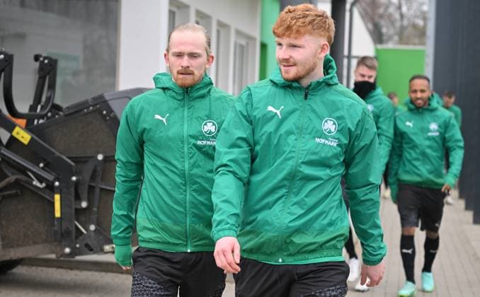 28.02.2024 - Fussball - 2. Bundesliga - Saison 2023 2024 - SpVgg Greuther Fürth Fuerth ( Kleeblatt ) - Training - - xwoxzix - Jomaine Consbruch (14, SpVgg Greuther Fürth ) Robert Wagner (22, SpVgg Greuther Fürth )