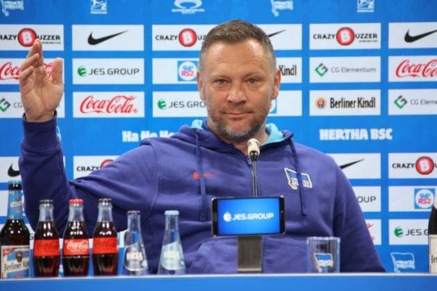 Sport Themen der Woche KW09 Sport Bilder des Tages DEU, DFL, 2. FBL Hertha BSC, PK, 28.02.2024, Sportforum, Berlin, DEU, DFL, 2. FBL Hertha BSC, PK, im Bild Cheftrainer Pal Dardai (Hertha BSC Berlin), Benjamin Weber (Sportdirektor, Hertha BSC Berlin) DFL - regulations prohibit any use of Photographs as image sequences and or quasi-video Foto: Juergen Engler nordphoto GmbH *** DEU, DFL, 2 FBL Hertha BSC, PK, 28 02 2024, Sportforum, Berlin, DEU, DFL, 2 FBL Hertha BSC, PK, im Bild Cheftrainer Pal Dardai Hertha BSC Berlin , Benjamin Weber Sportdirektor, Hertha BSC Berlin DFL regulations prohibit any use of Photographs as image sequences and or quasi video Foto Juergen Engler nordphoto GmbH nordphotoxGmbHx xEngler nph00076