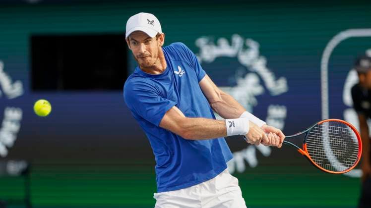 Andy Murray, Dubai Duty Free Tennis Championships, Dubai, U.A.E. Tennis - Dubai Tennis Championships 2024 - ATP, Tennis Herren - Dubai Duty Free Tennis Stadium - Dubai - - United Arab Emirates - 28 February 2024. Copyright: xJuergenxHasenkopfx