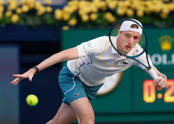 Ugo Humbert, Dubai Duty Free Tennis Championships, Dubai, U.A.E. Tennis - Dubai Tennis Championships 2024 - ATP, Tennis Herren - Dubai Duty Free Tennis Stadium - Dubai - - United Arab Emirates - 28 February 2024. Copyright: xJuergenxHasenkopfx