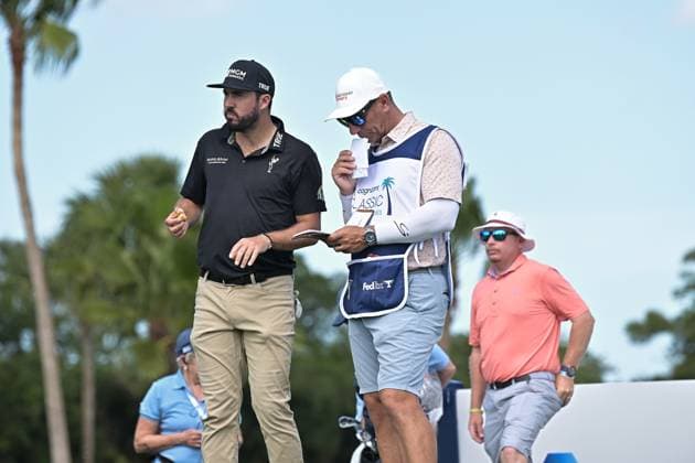PALM BEACH GARDENS, FL - FEBRUARY 28: Marc Hubbard (USA) plays in the Pro-AM golf tournament at the Cognizant Classic at PGA, Golf Herren National on February 28, 2024, in Palm Beach Gardens, Florida. (Photo by Michele Eve Sandberg Icon Sportswire) GOLF: FEB 28 PGA Cognizant Classic in The Palm Beaches EDITORIAL USE ONLY Icon24022820017
