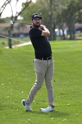 PALM BEACH GARDENS, FL - FEBRUARY 28: Marc Hubbard (USA) plays in the Pro-AM golf tournament at the Cognizant Classic at PGA, Golf Herren National on February 28, 2024, in Palm Beach Gardens, Florida. (Photo by Michele Eve Sandberg Icon Sportswire) GOLF: FEB 28 PGA Cognizant Classic in The Palm Beaches EDITORIAL USE ONLY Icon24022820046