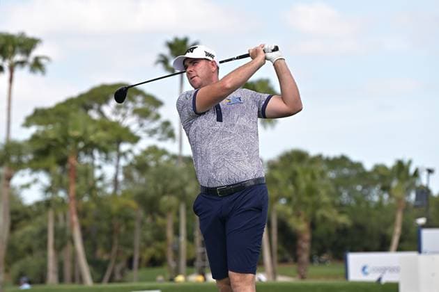Sport Bilder des Tages PALM BEACH GARDENS, FL - FEBRUARY 28: Luke List (USA) during the Pro-AM golf tournament at the Cognizant Classic at PGA, Golf Herren National on February 28, 2024, in Palm Beach Gardens, Florida. (Photo by Michele Eve Sandberg Icon Sportswire) GOLF: FEB 28 PGA Cognizant Classic in The Palm Beaches EDITORIAL USE ONLY Icon2402282005
