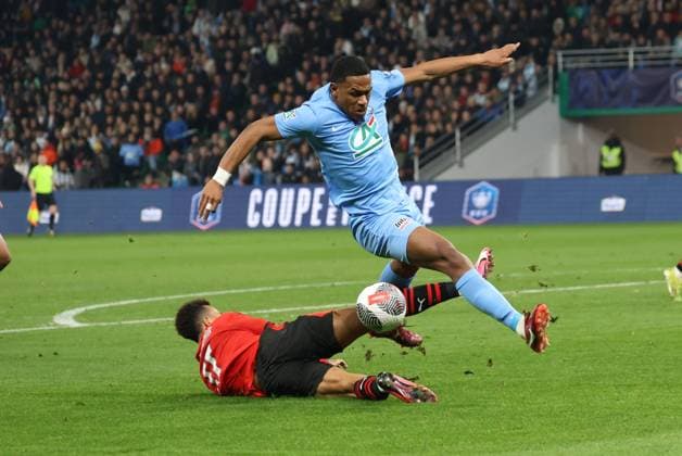Coupe de France : Le puy vs Rennes Thierry Larret Maxppp. Coupe de France, quart de finale : Le Puy Foot 43 vs Stade Rennais. le 29 fevrier 2024. Stade Geoffroy-Guichard, Saint-Etienne (42). Jesah AYESSA (PUY) SAINT-ETIENNE (42) STADE GEOFFROY GUICHARD LOIRE RHONE ALPES AUVERGNE FRANCE  Copyright: xMAXPPPxThierryxLarretx TL_20240229_0020 0418617161st