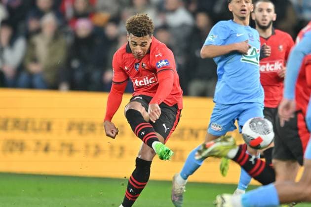 Desire Doue (rennes) FOOTBALL : Le Puy Foot 43 vs Stade Rennais - 1 4 de finale Coupe de France - 29 02 2024 FredericChambert Panoramic 