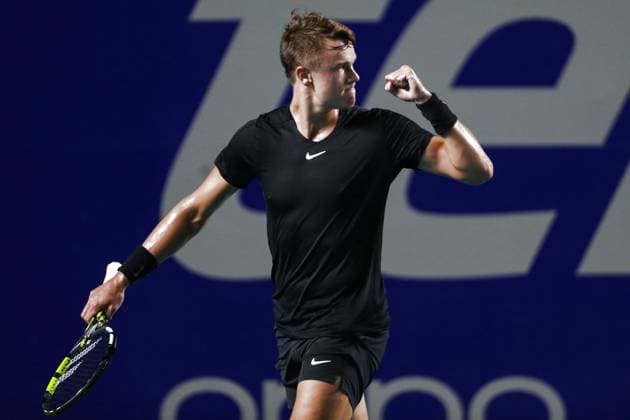 (240301) -- ACAPULCO, March 1, 2024 -- Holger Rune of Denmark celebrates during the men s singles quarterfinal match between Holger Rune of Denmark and Dominik Koepfer of Germany at the 2024 ATP, Tennis Herren Mexican Open tennis tournament in Acapulco, Mexico, Feb. 29, 2024. (Photo by Xinhua) (SP)MEXICO-ACAPULCO-TENNIS-ATP-MEXICAN OPEN-QUARTERFINAL FranciscoxCanedo 