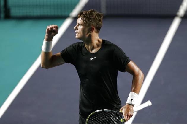 (240301) -- ACAPULCO, March 1, 2024 -- Holger Rune of Denmark celebrates during the men s singles quarterfinal match between Holger Rune of Denmark and Dominik Koepfer of Germany at the 2024 ATP, Tennis Herren Mexican Open tennis tournament in Acapulco, Mexico, Feb. 29, 2024. (Photo by Xinhua) (SP)MEXICO-ACAPULCO-TENNIS-ATP-MEXICAN OPEN-QUARTERFINAL FranciscoxCanedo 