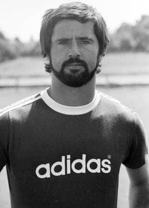 14.07.75 FC Bayern München Fototermin 1975 1976 Deutschland, München, 14.07.1975, Fussball, Bundesliga, FC Bayern München Fototermin Saison 1975 1976: Gerd Müller. *** 14 07 75 FC Bayern Munich photo session 1975 1976 Germany, Munich, 14 07 1975, Football, Bundesliga, FC Bayern Munich photo session season 1975 1976 Gerd Müller
