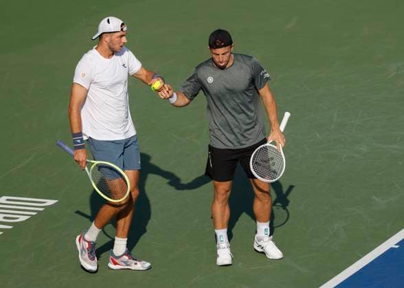 Tallon Griekspoor, Jan-Lennard Struff, Herren Doppel, Dubai Duty Free Tennis Championships, Dubai, U.A.E. Tennis - Dubai Tennis Championships 2024 - ATP, Tennis Herren - Dubai Duty Free Tennis Stadium - Dubai - - United Arab Emirates - 1 March 2024. Copyright: xJuergenxHasenkopfx