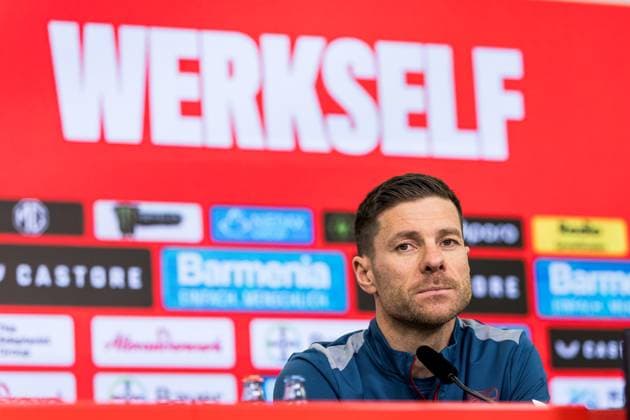 Sport Themen der Woche KW09 Sport Bilder des Tages Bayer 04 Leverkusen Pressekonferenz; 01.03.2024 Xabi Alonso (Trainer Bayer 04 Leverkusen) Pressekonferenz Bayer 04 Leverkusen; BayArena, Leverkusen am 01.03.2024 *** Bayer 04 Leverkusen Press Conference 01 03 2024 Xabi Alonso Coach Bayer 04 Leverkusen Press Conference Bayer 04 Leverkusen BayArena, Leverkusen on 01 03 2024 Copyright: xBEAUTIFULxSPORTS Wunderlx