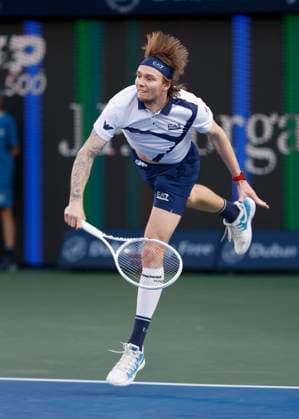 Alexander Bublik, Dubai Duty Free Tennis Championships, Dubai, U.A.E. Tennis - Dubai Tennis Championships 2024 - ATP, Tennis Herren - Dubai Duty Free Tennis Stadium - Dubai - - United Arab Emirates - 1 March 2024. Copyright: xJuergenxHasenkopfx