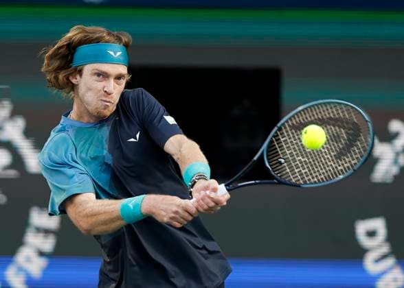 Andrey Rublev, Dubai Duty Free Tennis Championships, Dubai, U.A.E. Tennis - Dubai Tennis Championships 2024 - ATP, Tennis Herren - Dubai Duty Free Tennis Stadium - Dubai - - United Arab Emirates - 1 March 2024. Copyright: xJuergenxHasenkopfx