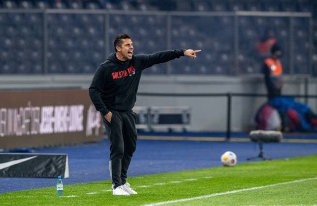 Fussball, Herren, Saison 2023 2024, 2. Bundesliga (24. Spieltag), Hertha BSC - Holstein Kiel, Trainer Marcel Rapp (Holstein Kiel), 01.03. 2024,