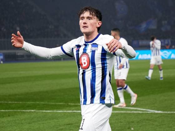 Fabian Reese (Hertha BSC, 11), GER, Hertha BSC vs. Holstein Kiel, Fussball Herren, 2. Bundesliga, Saison 2023 2024, 24. Spieltag, 01.03.2024. (DFL REGULATIONS PROHIBIT ANY USE OF PHOTOGRAPHS AS IMAGE SEQUENCES AND OR QUASI - VIDEO). GER, Hertha BSC vs. Holstein Kiel, Fussball Herren, 2. Bundesliga, Saison 2023 2024, 24. Spieltag, 01.03.2024. Berlin