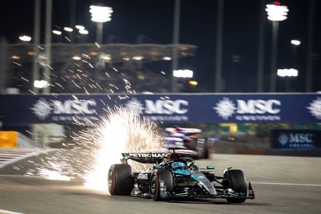 George Russell (UK, Mercedes AMG Petronas F1 Team 63) BHR, Formel 1 Rennen, Bahrain International Circuit, 01.03.24 BHR, Formel 1 Rennen, Bahrain International Circuit, 01.03.24 Manama