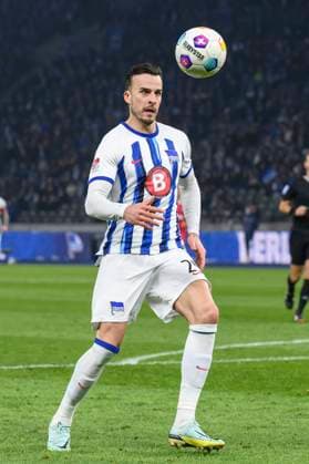Haris Tabakovic (Hertha BSC, 25), Freisteller, Hertha BSC - Holstein Kiel, 2. Bundesliga, Fussball, DFB, Spielzeit 2023 2024, 24. Spieltag, Olympia - Stadion Berlin, DFB DFL REGULATIONS PROHIBIT ANY USE OF PHOTOGRAPHS AS IMAGE SEQUENCES AND OR QUASI-VIDEO, 01.03. 2024, Foto: HMB Media Uwe Koch