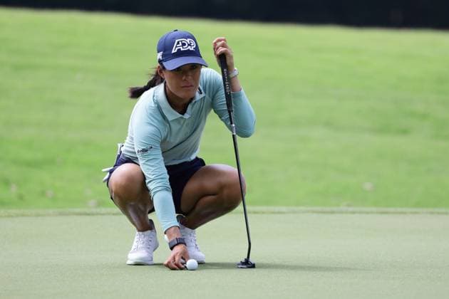 HSBC Women s World Championship, WM, Weltmeisterschaft - Round Three Celine Boutier of France is in action during round three of the HSBC Women s World Championship at Sentosa Golf Club in Singapore, on March 2, 2024. Singapore Singapore  Copyright: xSuhaimixAbdullahx originalFilename:abdullah-notitle240302_np8nY.jpg