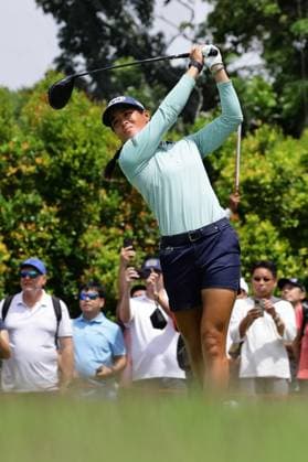 HSBC Women s World Championship, WM, Weltmeisterschaft - Round Three Celine Boutier of France is in action during round three of the HSBC Women s World Championship at Sentosa Golf Club in Singapore, on March 2, 2024. Singapore Singapore  Copyright: xSuhaimixAbdullahx originalFilename:abdullah-notitle240302_npapU.jpg