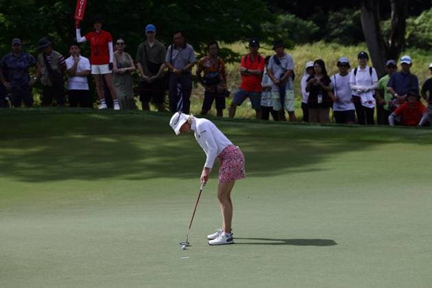 HSBC Women s World Championship, WM, Weltmeisterschaft - Round Three Madelene Sagstrom of Sweden is in action during round three of the HSBC Women s World Championship at Sentosa Golf Club in Singapore, on March 2, 2024. Singapore Singapore  Copyright: xSuhaimixAbdullahx originalFilename:abdullah-notitle240302_npfKa.jpg
