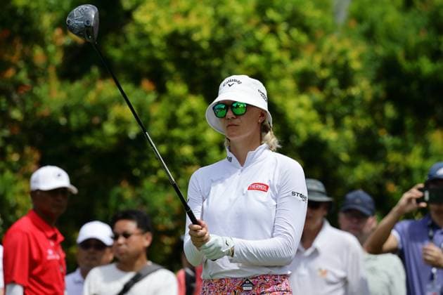 HSBC Women s World Championship, WM, Weltmeisterschaft - Round Three Madelene Sagstrom of Sweden is in action during round three of the HSBC Women s World Championship at Sentosa Golf Club in Singapore, on March 2, 2024. Singapore Singapore  Copyright: xSuhaimixAbdullahx originalFilename:abdullah-notitle240302_npw0r.jpg
