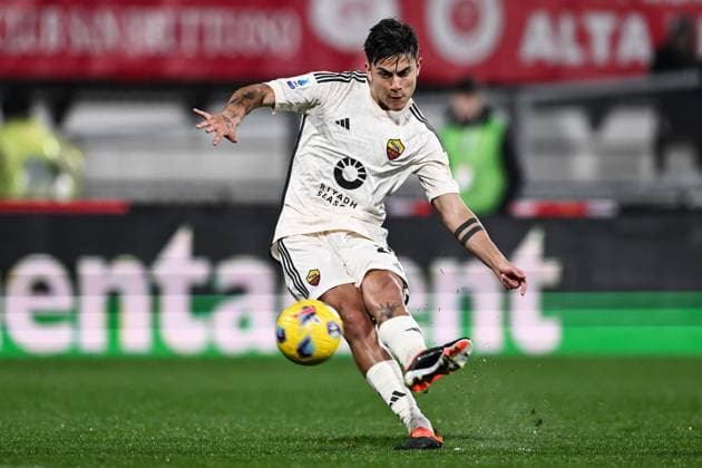 RECORD DATE NOT STATED Mg Monza 02 03 2024 - campionato di calcio Serie A Monza-Roma foto Matteo Papini Image nella foto: gol Paulo Dybala 