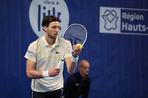 Arthur RINDERKNECH lors du Play In Challenger Lille 2024 ATP, Tennis Herren Challenger Tour, le 2 mars 2024 TENNIS : PLAY IN CHALLENGER LILLE 02 03 2024 LaurentSanson Panoramic 