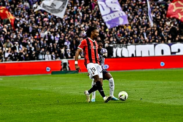 Khephren Thuram (ogc) FOOTBALL : Toulouse vs Nice - 24eme Journee de Ligue1 UBEREATS - Toulouse - 03 03 2024 ThierryBreton Panoramic 