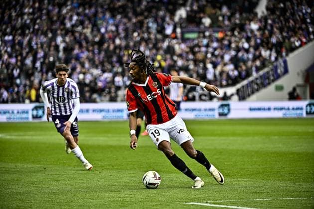 Khephren Thuram (ogc) FOOTBALL : Toulouse vs Nice - 24eme Journee de Ligue1 UBEREATS - Toulouse - 03 03 2024 ThierryBreton Panoramic 