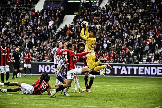 Guillaume Restes (tfc) FOOTBALL : Toulouse vs Nice - 24eme Journee de Ligue1 UBEREATS - Toulouse - 03 03 2024 ThierryBreton Panoramic 