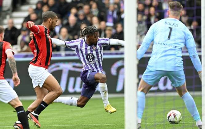 FOOT TFC NICE PHOTOPQR LA DEPECHE DU MIDI DDM-MICHEL VIALA ; TOULOUSE - HAUTE GARONNE - FRANCE ; 03 03 2024 ; DDM-MICHEL VIALA FOOTBALL LIGUE 1 SAISON 2023 2024 LE TOULOUSE FOOTBALL CLUB TFC RECOIT NICE GBOHO TOULOUSE - HAUTE GARONNE - FRANC HAUTE GARONNE France  Copyright: xPHOTOPQR LAxDEPECHExDUxMIDI MAXPxDDM-MICHELxVIALAx 20240303DDM0036 20240303DDM0036