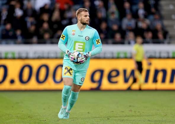 SOCCER - BL, Sturm vs WAC GRAZ,AUSTRIA,03.MAR.24 - SOCCER - ADMIRAL Bundesliga, SK Sturm Graz vs Wolfsberger AC. Image shows Vitezslav Jaros (Sturm).  GEPAxpictures xHansxOberlaender
