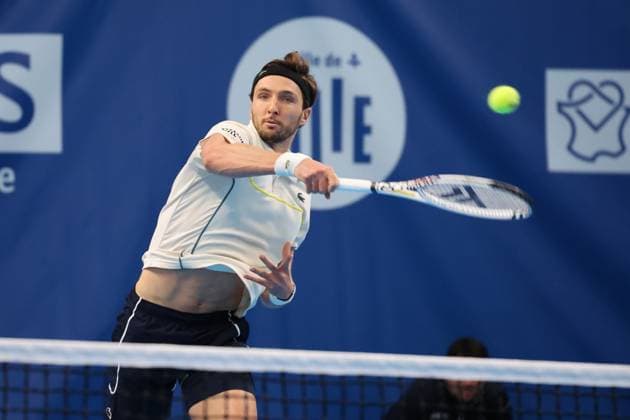 Arthur RINDERKNECH lors de la finale du Play In Challenger Lille 2024 ATP, Tennis Herren Challenger Tour, le 3 mars 2024 TENNIS : PLAY IN CHALLENGER LILLE FINALE 03 03 2024 LaurentSanson Panoramic 
