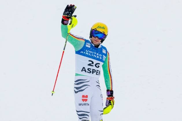 ALPINE SKIING - FIS WC Aspen ASPEN,COLORADO,USA,03.MAR.24 - ALPINE SKIING - FIS World Cup, slalom, men. Image shows Sebastian Holzmann (GER).  GEPAxpictures xGregxM.xCooper