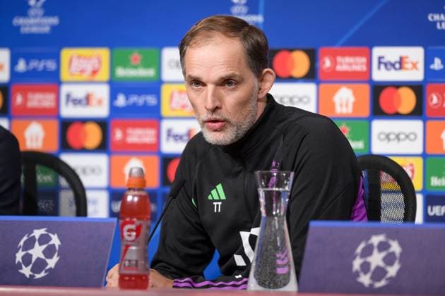 Fußball, UEFA Championsleague, 20240304, Pressekonferenz FC Bayern München - SS Lazio Rom. Im Bild Trainer des FC Bayern München Thomas TUCHEL spricht. München Allianz Arena Bayern Deutschland Copyright: Passion2Press MarkusxFischerx
